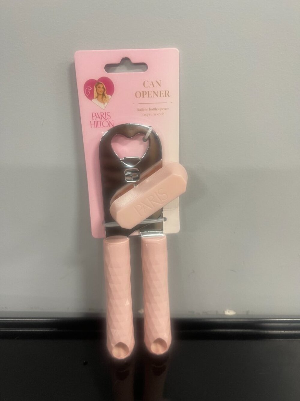 Paris Hilton Pink Can Opener Built-In Bottle Opener New